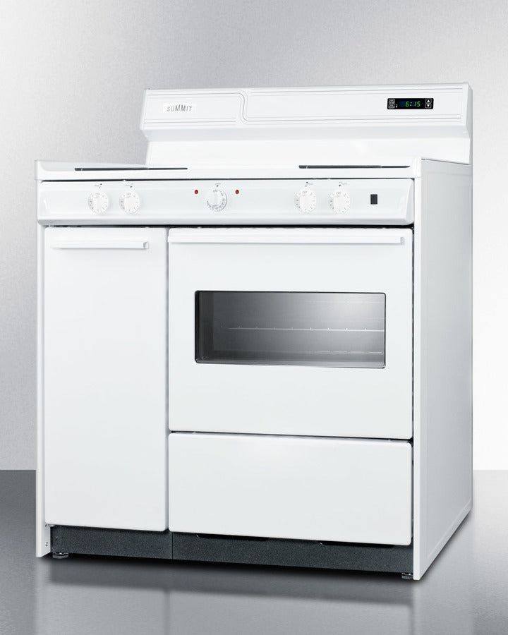 SUMMIT 36" Wide Electric Coil Top Range - White (WEM430KW)