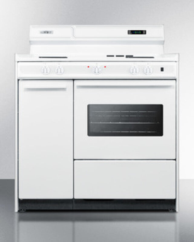 SUMMIT 36" Wide Electric Coil Top Range - White (WEM430KW)