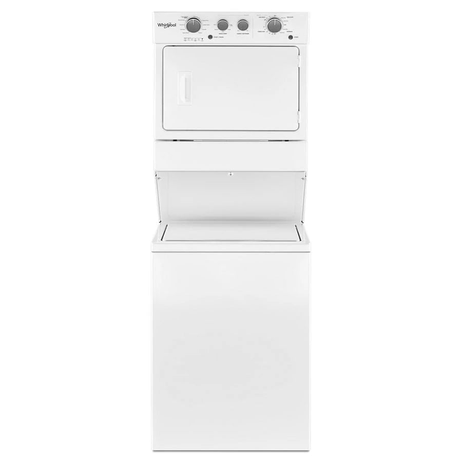 WHIRLPOOL 3.5 cu.ft Electric Stacked Laundry Center 9 Wash cycles and AutoDry™ - White (WET4027HW)