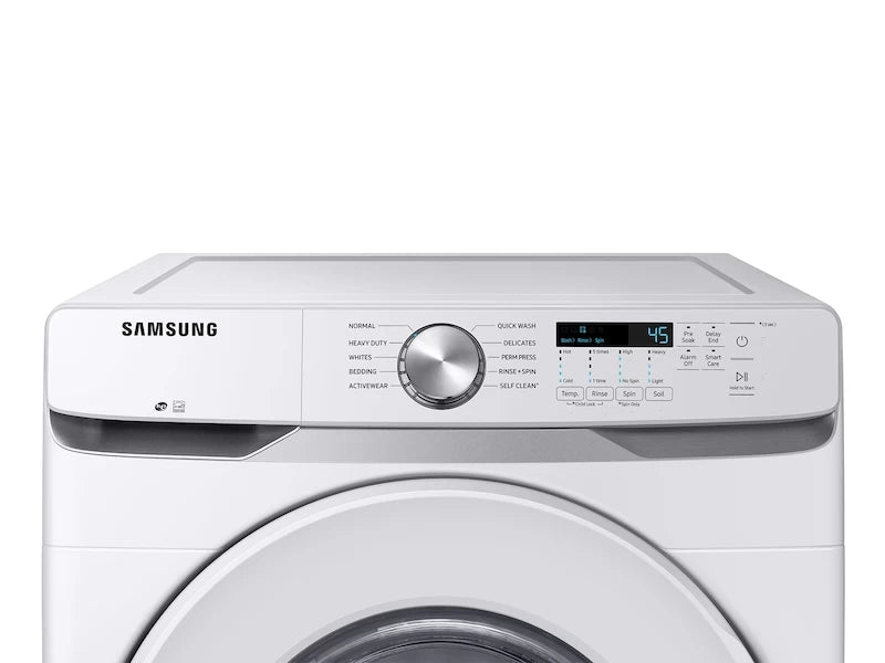 SAMSUNG 4.5 cu. ft. Front Load Washer with Vibration Reduction Technology+ in White - White (WF45T6000AWA5)