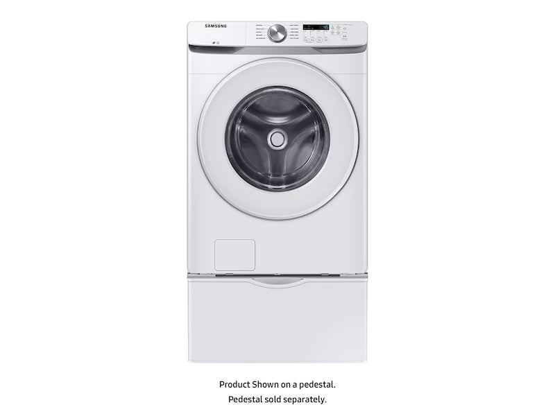 SAMSUNG 4.5 cu. ft. Front Load Washer with Vibration Reduction Technology+ in White - White (WF45T6000AWA5)