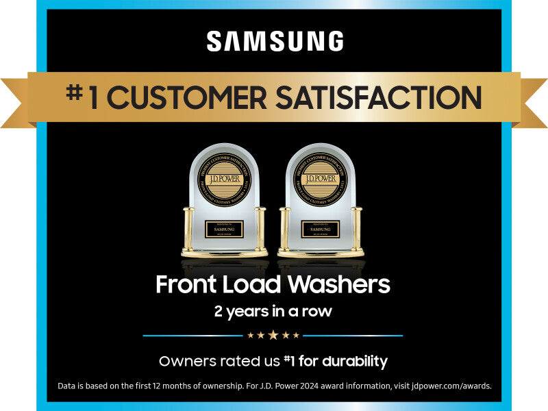 Samsung Bespoke 5.3 cu. ft. Ultra Capacity Front Load Washer with AI OptiWash™ and Auto Dispense in Brushed Navy - Other (WF53BB8900ADUS)