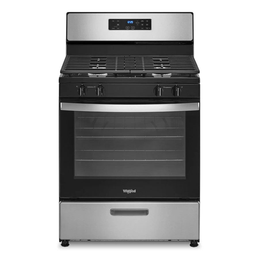 WHIRLPOOL 5.1 Cu. Ft. Freestanding Gas Range with Broiler Drawer - Stainless Steel (WFG320M0MS)