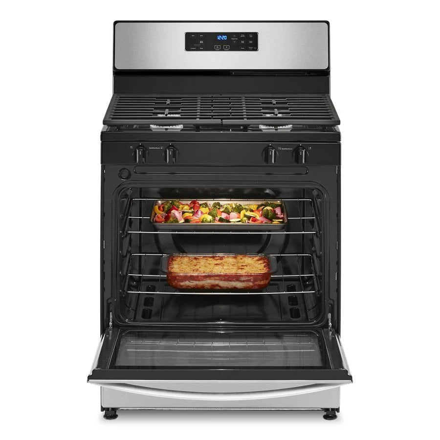 WHIRLPOOL 5.1 Cu. Ft. Freestanding Gas Range with Broiler Drawer - Stainless Steel (WFG320M0MS)
