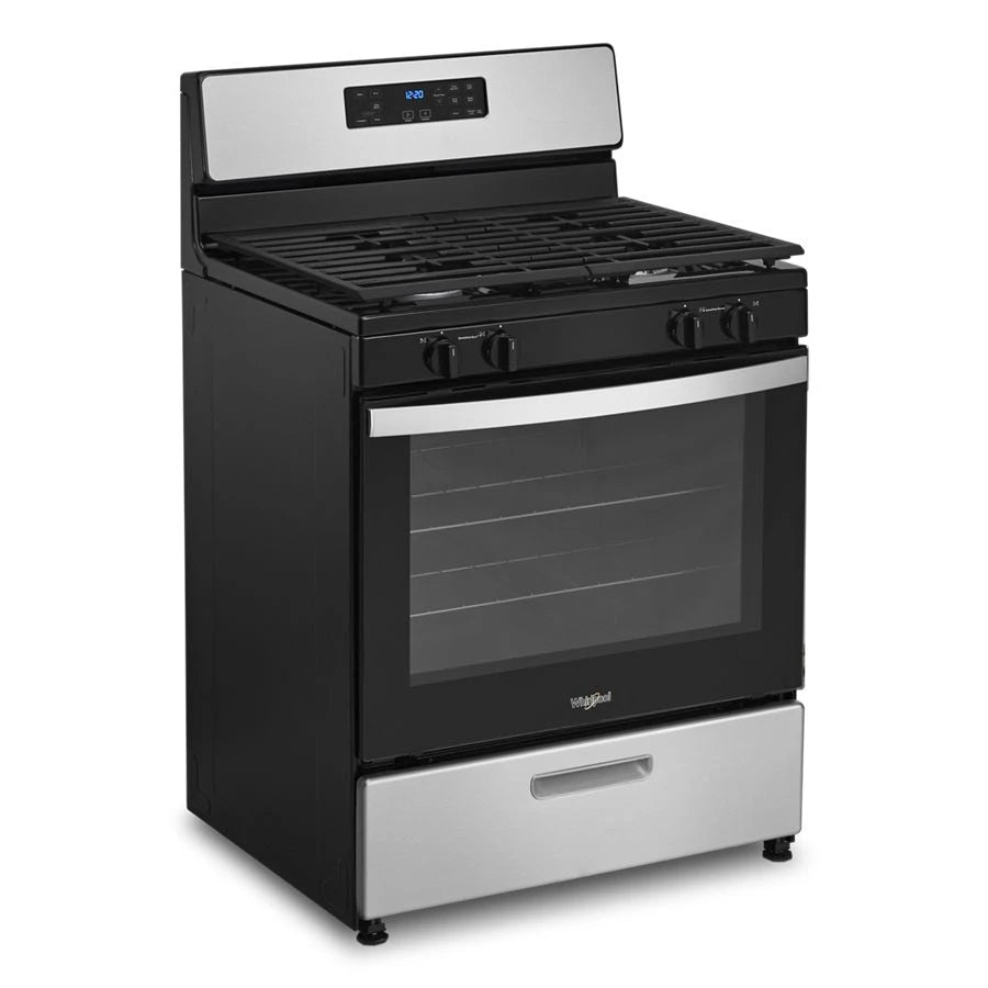 WHIRLPOOL 5.1 Cu. Ft. Freestanding Gas Range with Broiler Drawer - Stainless Steel (WFG320M0MS)