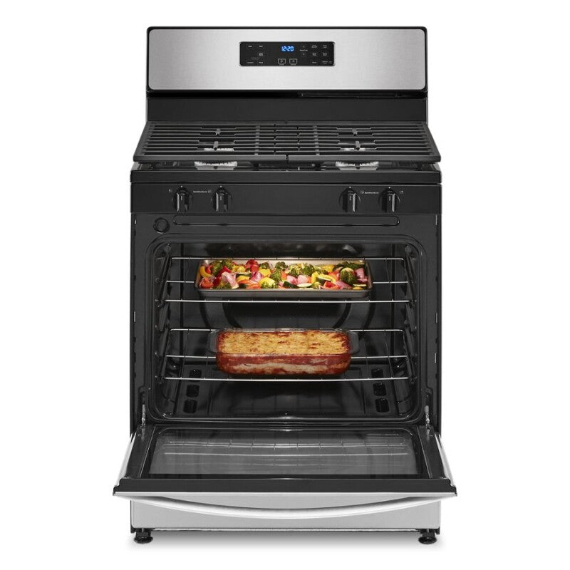 Whirlpool 5.1 Cu. Ft. Freestanding Gas Range with Broiler Drawer - Stainless Steel (WFG320M0MS)