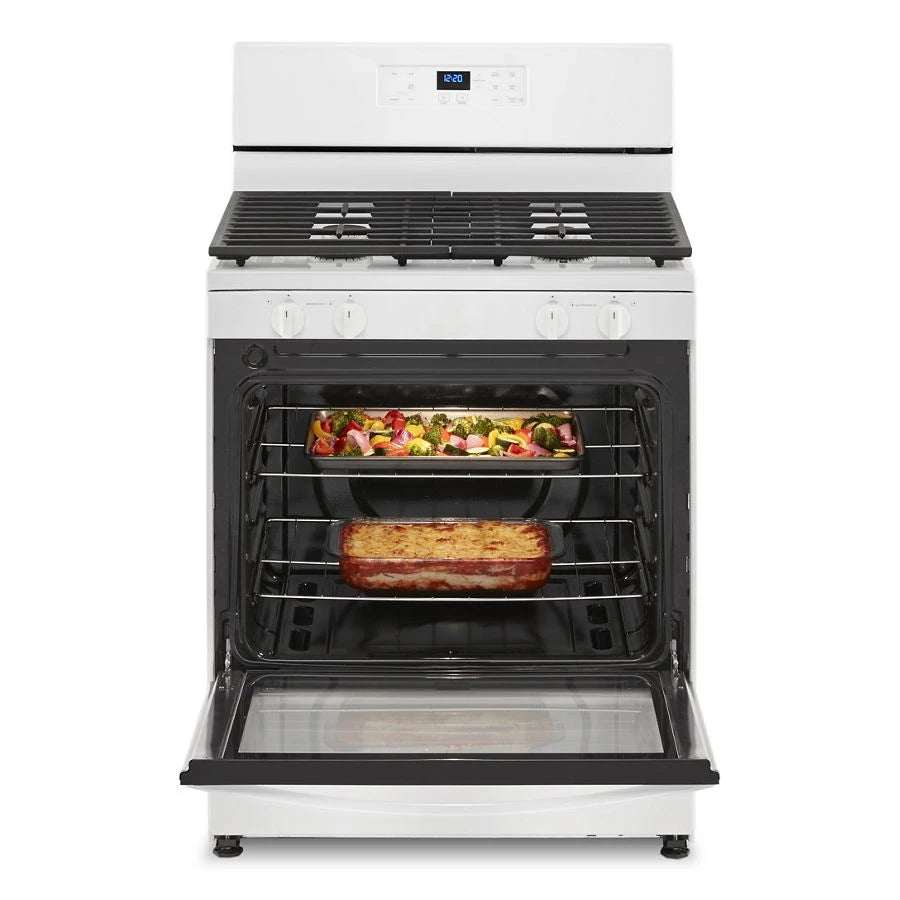 WHIRLPOOL 5.1 Cu. Ft. Freestanding Gas Range with Broiler Drawer - White (WFG320M0MW)