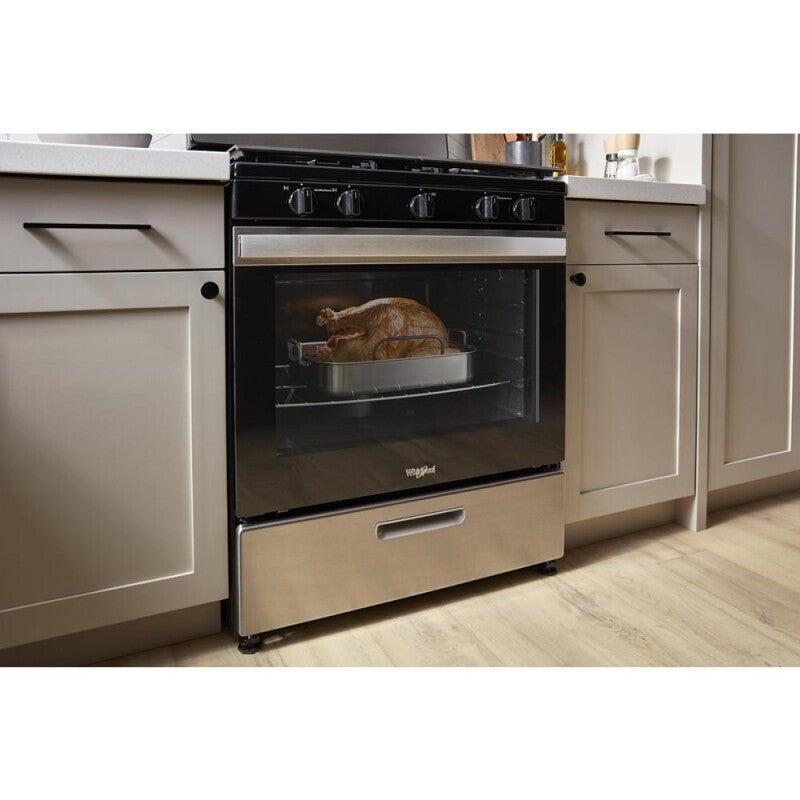 Whirlpool 5.1 Cu. Ft. Freestanding Gas Range with Broiler Drawer - White (WFG320M0MW)