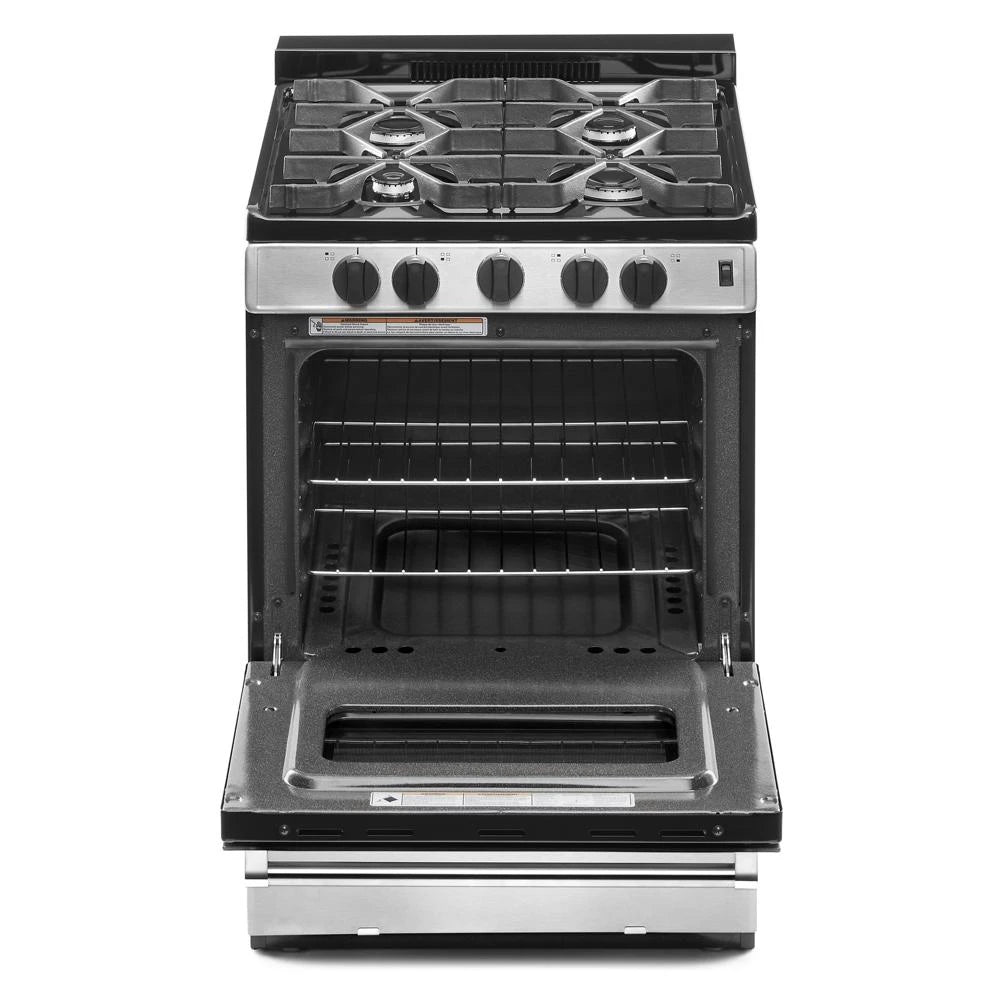 Whirlpool 24-inch Freestanding Gas Range with Sealed Burners - Stainless Steel (WFG500M4HS)