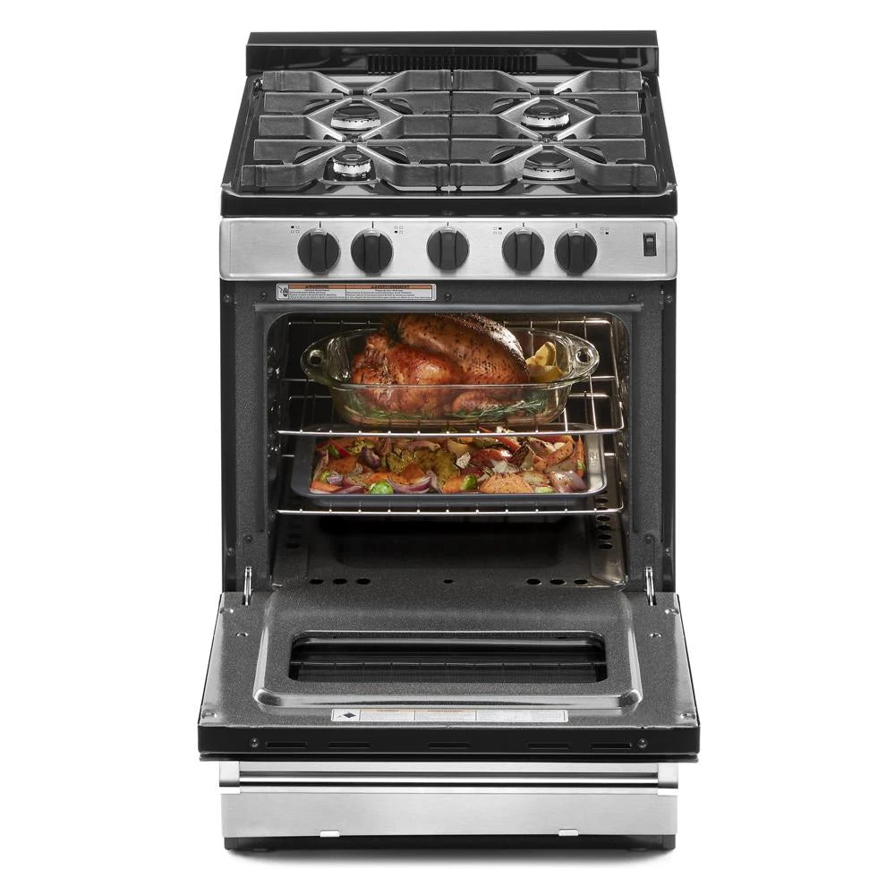 WHIRLPOOL 24-inch Freestanding Gas Range with Sealed Burners - Stainless Steel (WFG500M4HS)
