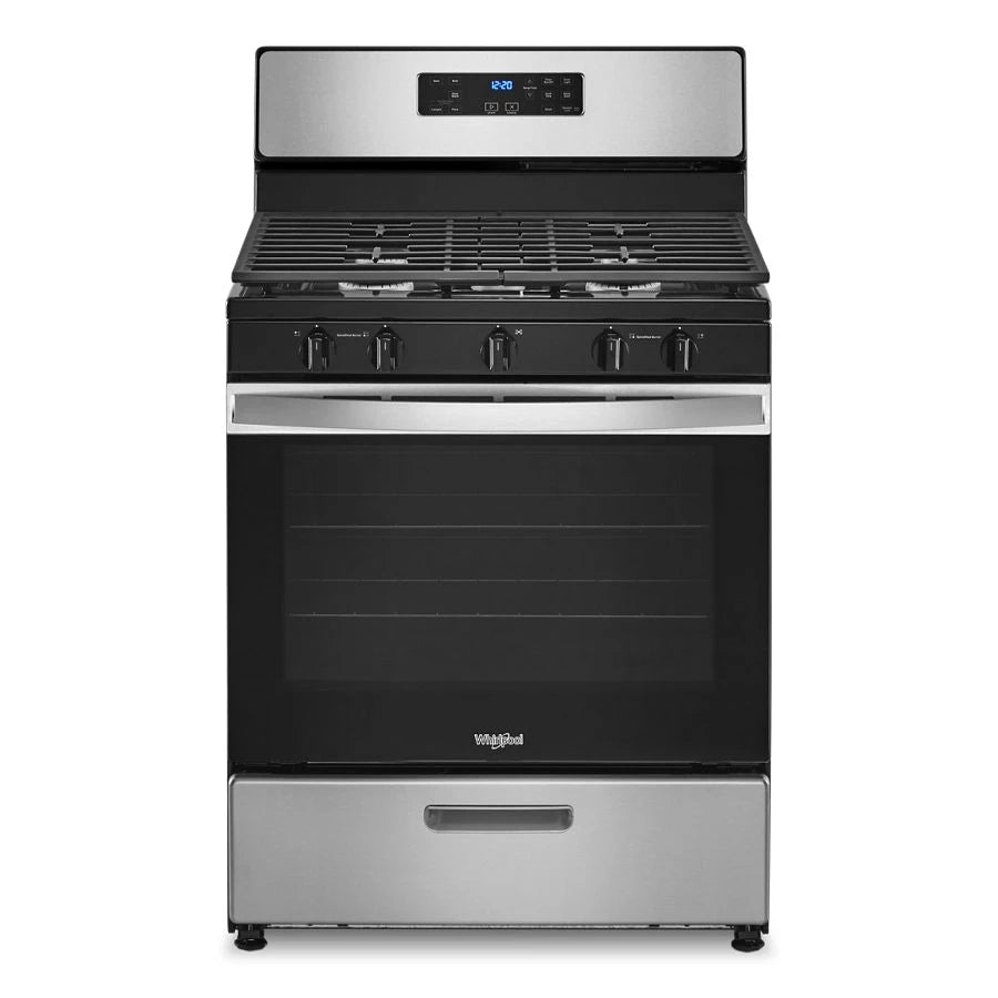 WHIRLPOOL 5.1 Cu. Ft. Freestanding Gas Range with Edge to Edge Cooktop - Stainless Steel (WFG505M0MS)
