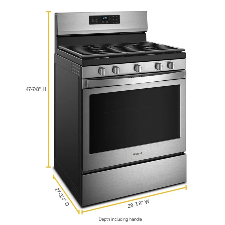 Whirlpool 5.0 cu. ft. Whirlpool® gas convection oven with Frozen Bake™ technology - Fingerprint Resistant Stainless Steel (WFG550S0HZ)