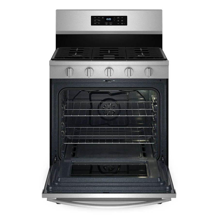 Whirlpool 30-inch Gas Range with Air Cooking Technology, No Preheat Air Fry and Air Baking and Self Clean - Fingerprint Resistant Stainless Steel (WFGS5030RZ)