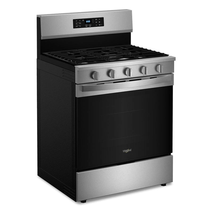 Whirlpool 30-inch Gas Range with Air Cooking Technology, No Preheat Air Fry and Air Baking and Self Clean - Fingerprint Resistant Stainless Steel (WFGS5030RZ)