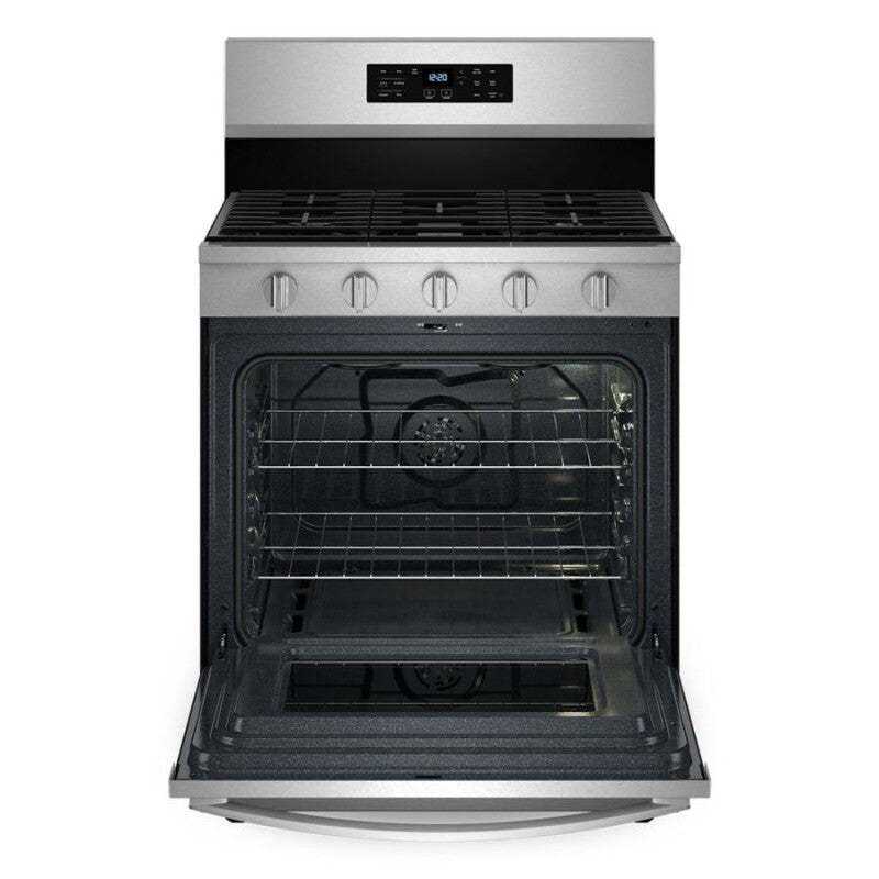 Whirlpool 30-inch Gas Range with Air Cooking Technology, No Preheat Air Fry and Air Baking and Self Clean - Fingerprint Resistant Stainless Steel (WFGS5030RZ)