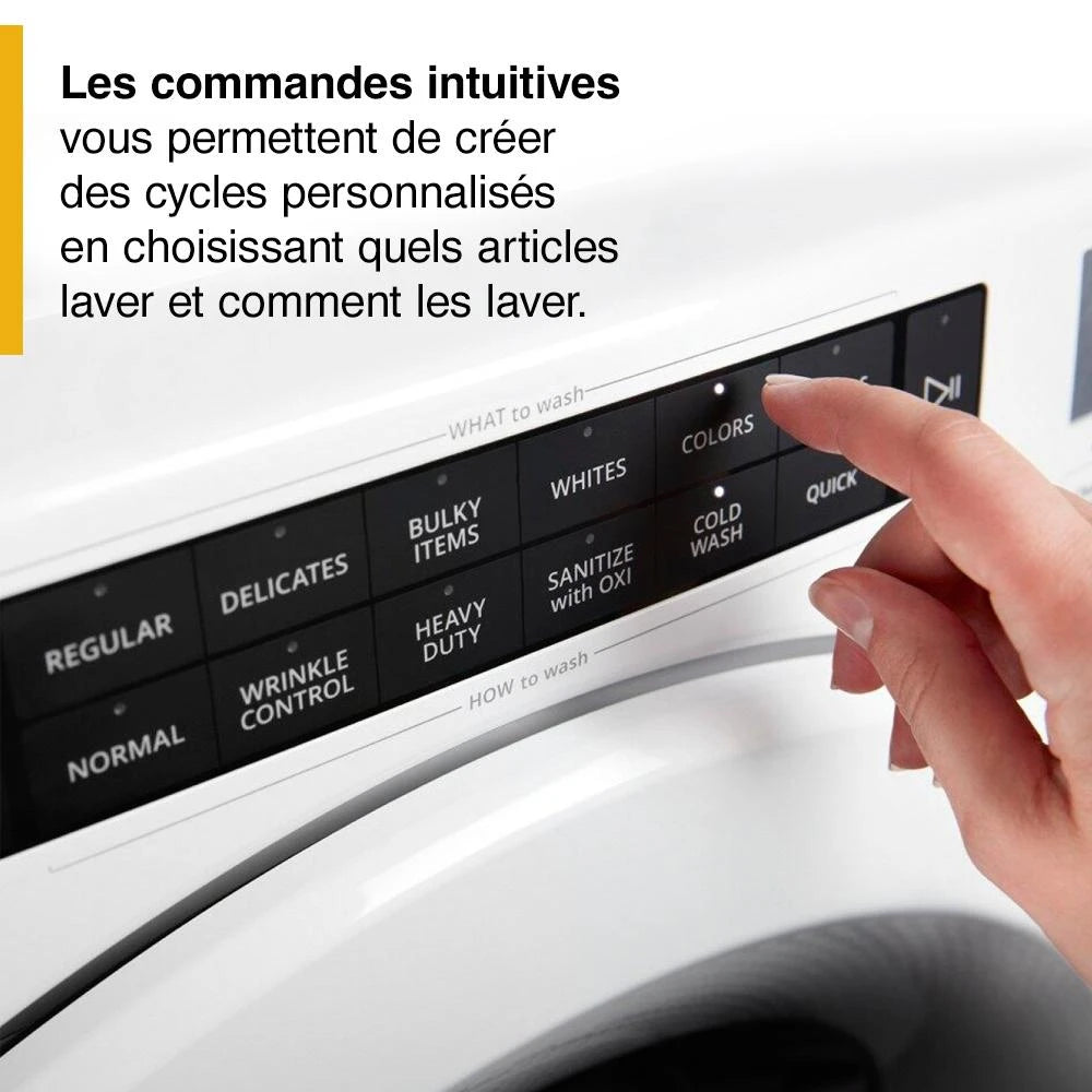 WHIRLPOOL 4.3 cu. ft. Closet-Depth Front Load Washer with Intuitive Controls - White (WFW560CHW)