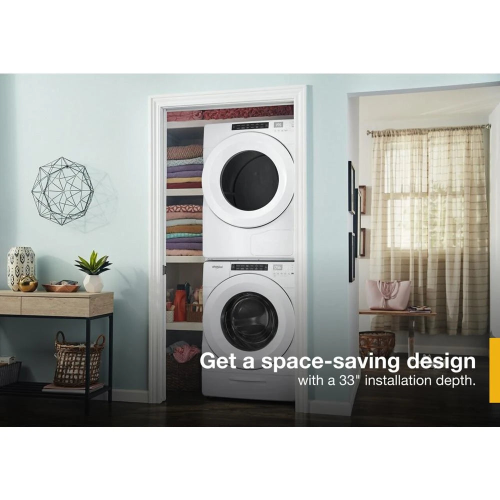 WHIRLPOOL 4.3 cu. ft. Closet-Depth Front Load Washer with Intuitive Controls - White (WFW560CHW)