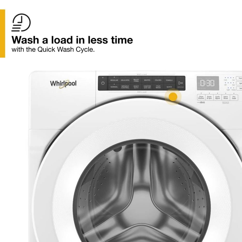 Whirlpool 4.3 cu. ft. Closet-Depth Front Load Washer with Intuitive Controls - White (WFW560CHW)