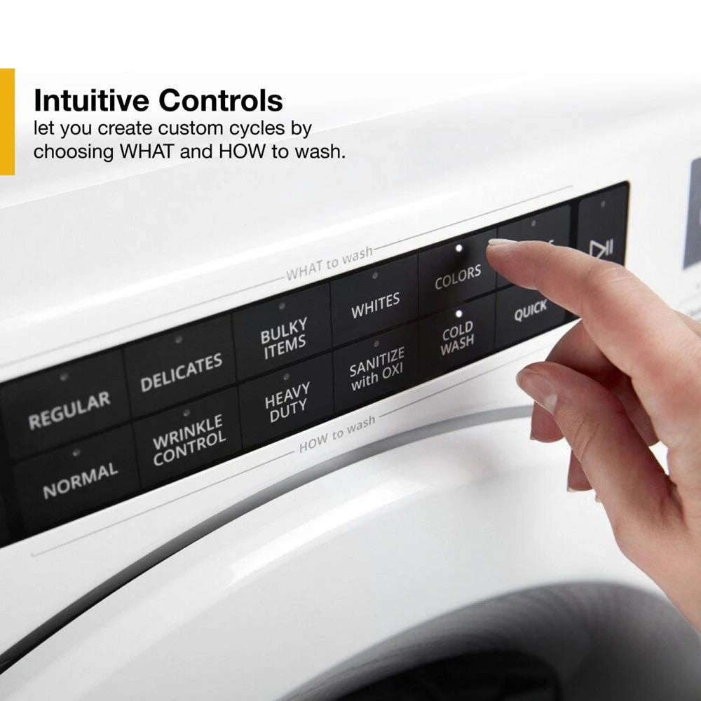 WHIRLPOOL 4.3 cu. ft. Closet-Depth Front Load Washer with Intuitive Controls - White (WFW560CHW)