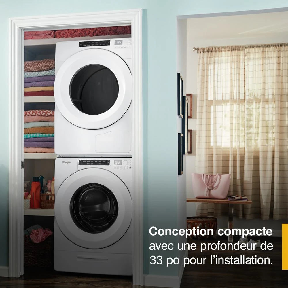 WHIRLPOOL 4.3 cu. ft. Closet-Depth Front Load Washer with Intuitive Controls - White (WFW560CHW)