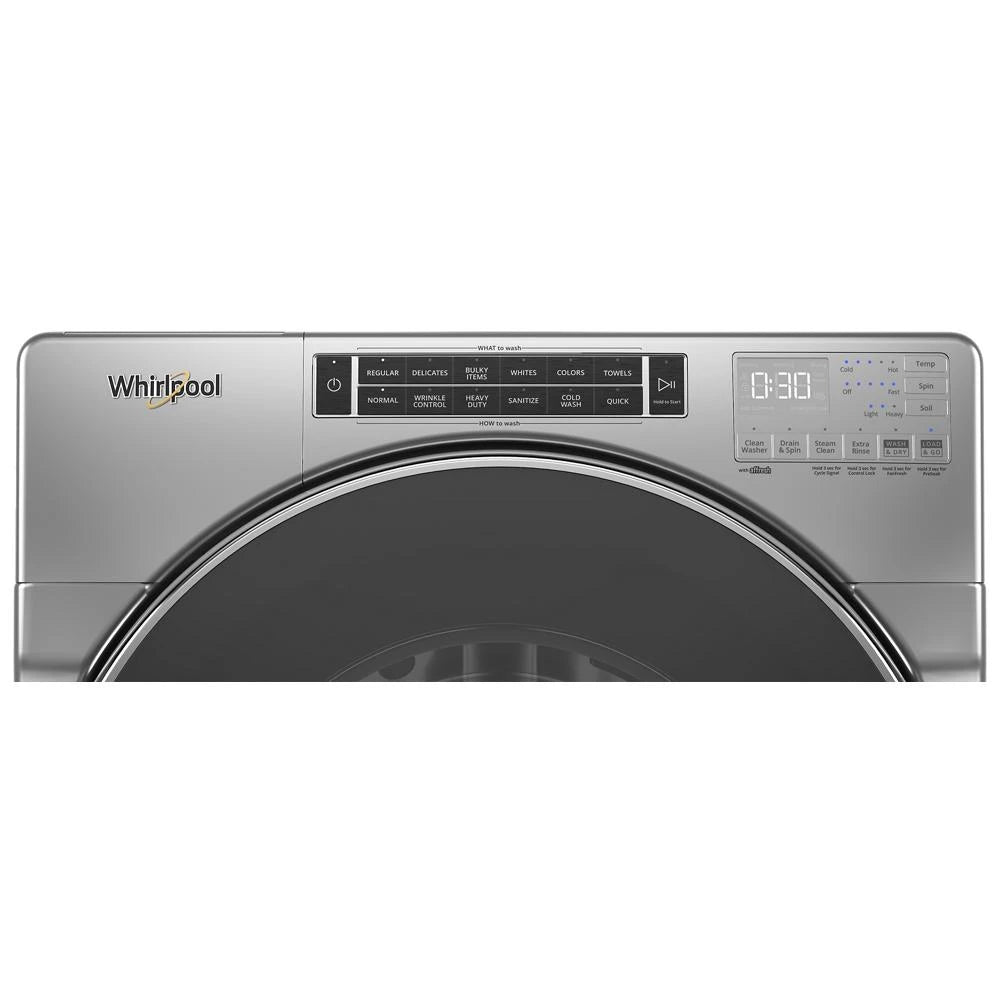 WHIRLPOOL 5.0 cu. ft. Front Load Washer with Load & Go™ XL Dispenser - Chrome Shadow (WFW8620HC)