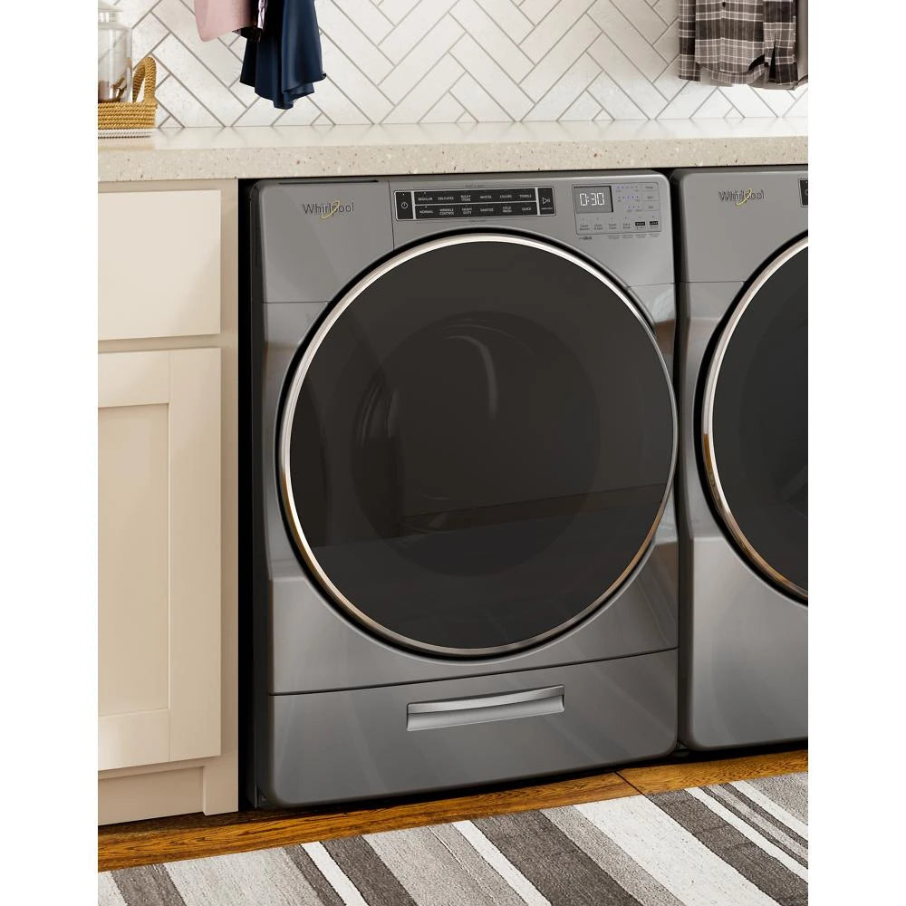 WHIRLPOOL 5.0 cu. ft. Front Load Washer with Load & Go™ XL Dispenser - Chrome Shadow (WFW8620HC)