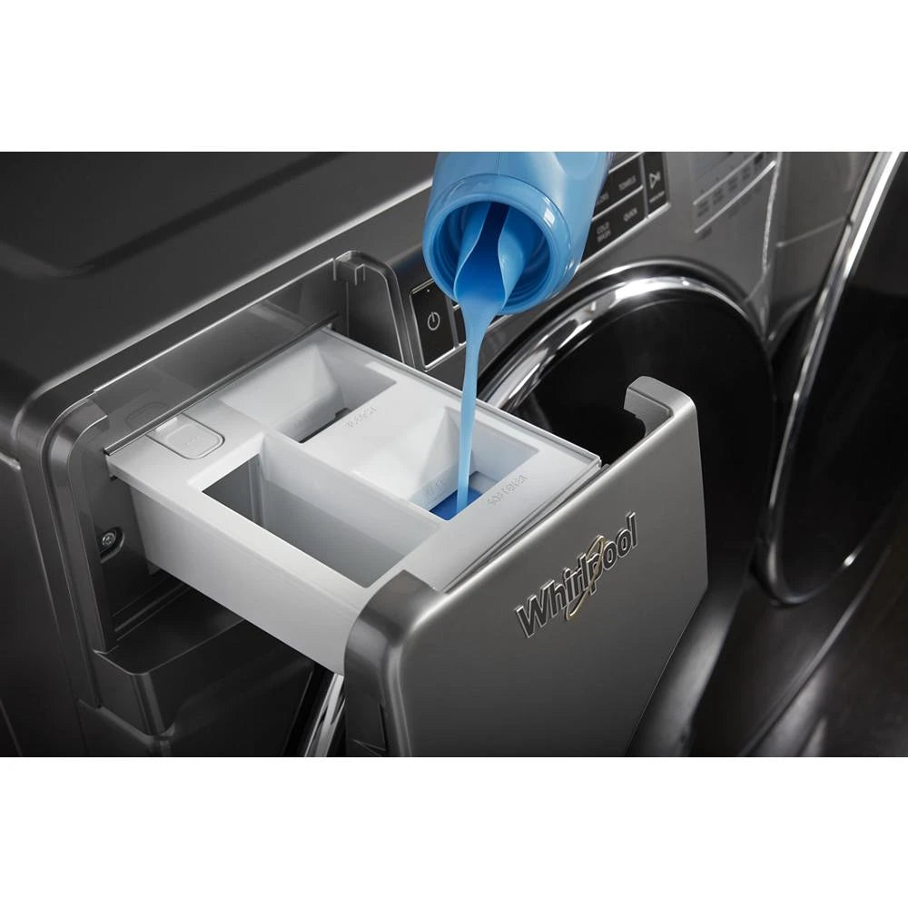 WHIRLPOOL 5.0 cu. ft. Front Load Washer with Load & Go™ XL Dispenser - Chrome Shadow (WFW8620HC)