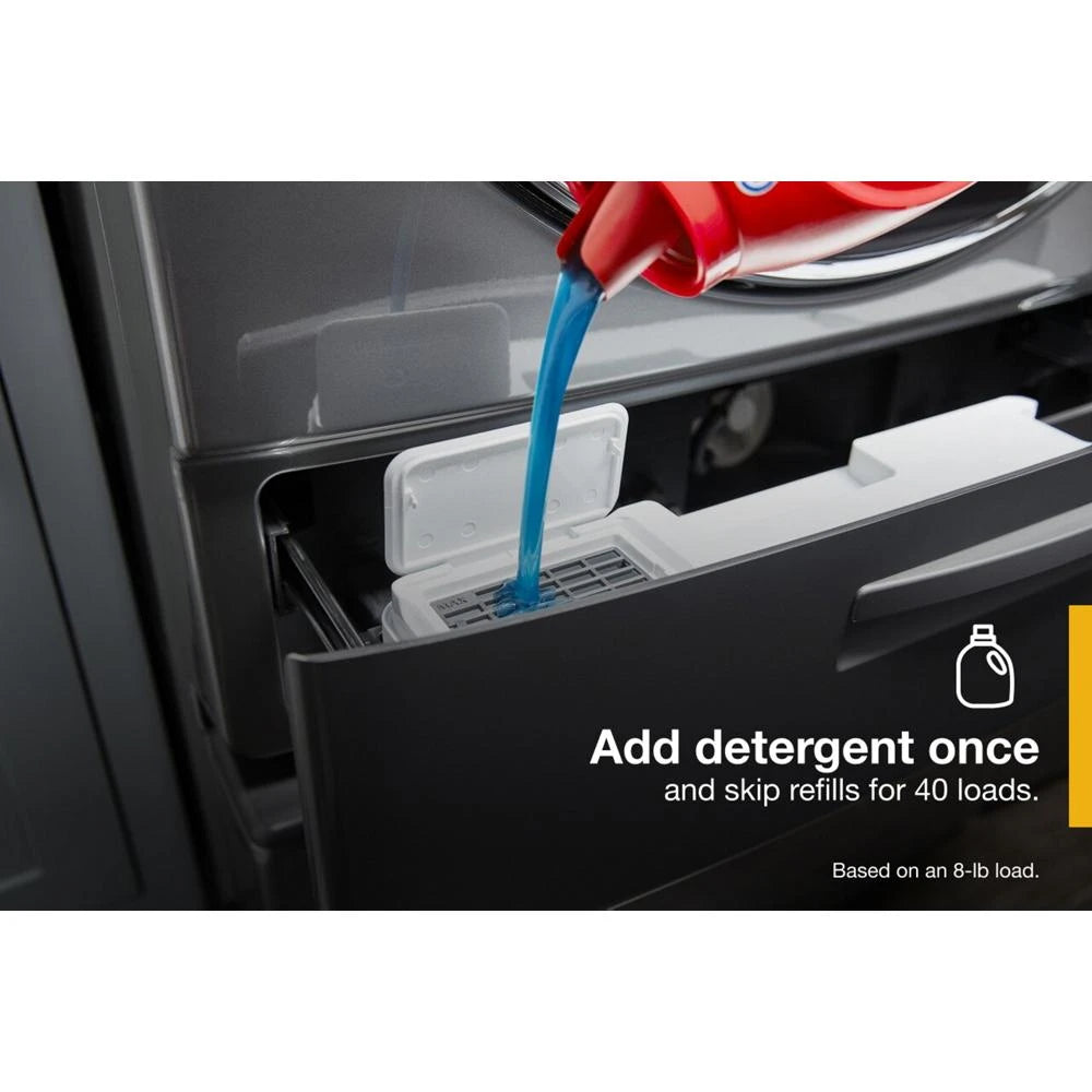 WHIRLPOOL 5.0 cu. ft. Front Load Washer with Load & Go™ XL Dispenser - Chrome Shadow (WFW8620HC)