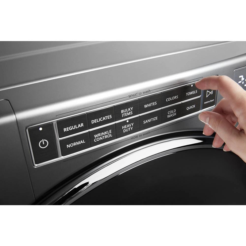 WHIRLPOOL 5.0 cu. ft. Front Load Washer with Load & Go™ XL Dispenser - Chrome Shadow (WFW8620HC)