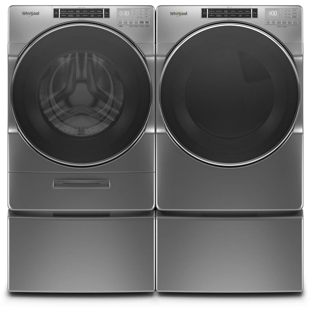 WHIRLPOOL 5.0 cu. ft. Front Load Washer with Load & Go™ XL Dispenser - Chrome Shadow (WFW8620HC)