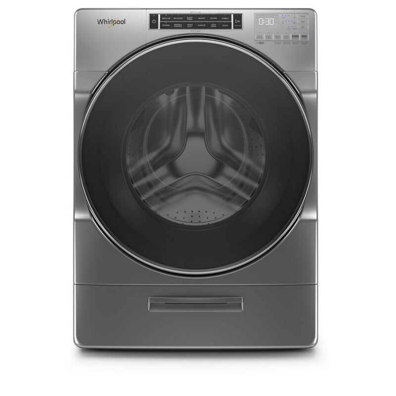 Whirlpool 5.0 cu. ft. Front Load Washer with Load & Go™ XL Dispenser - Chrome Shadow (WFW8620HC)