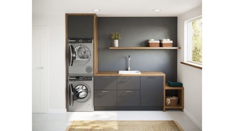 Bosch 800 Series Compact Washer - Pearl Steel (WGB246AXUC)