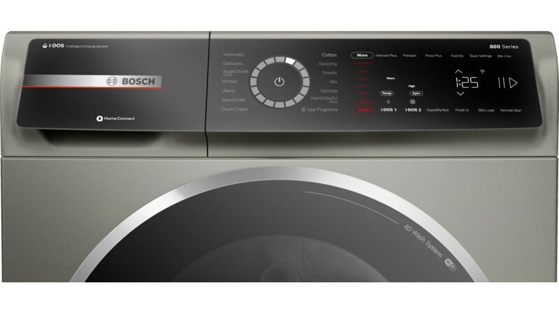 Bosch 800 Series Compact Washer - Pearl Steel (WGB246AXUC)
