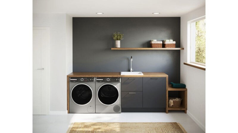 Bosch 800 Series Compact Washer - Pearl Steel (WGB246AXUC)