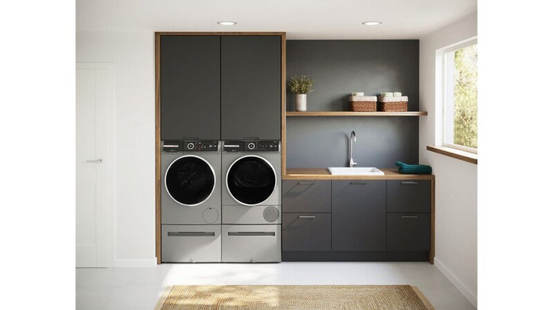 Bosch 800 Series Compact Washer - Pearl Steel (WGB246AXUC)