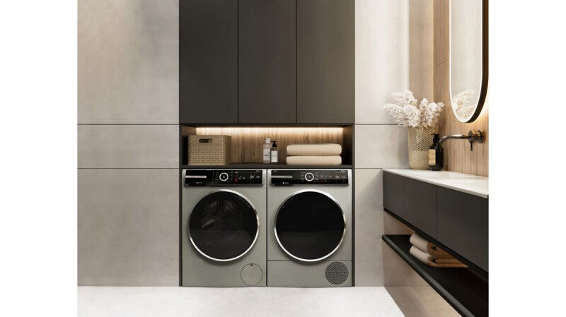 Bosch 800 Series Compact Washer - Pearl Steel (WGB246AXUC)