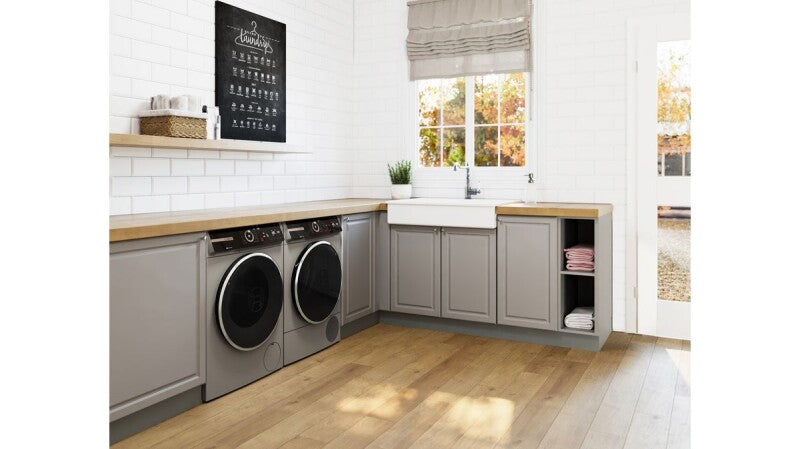 Bosch 800 Series Compact Washer - Pearl Steel (WGB246AXUC)