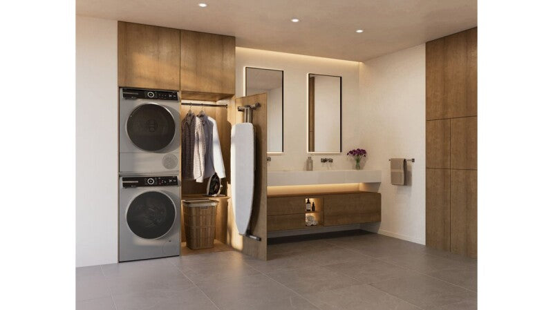 Bosch 800 Series Compact Washer - Pearl Steel (WGB246AXUC)