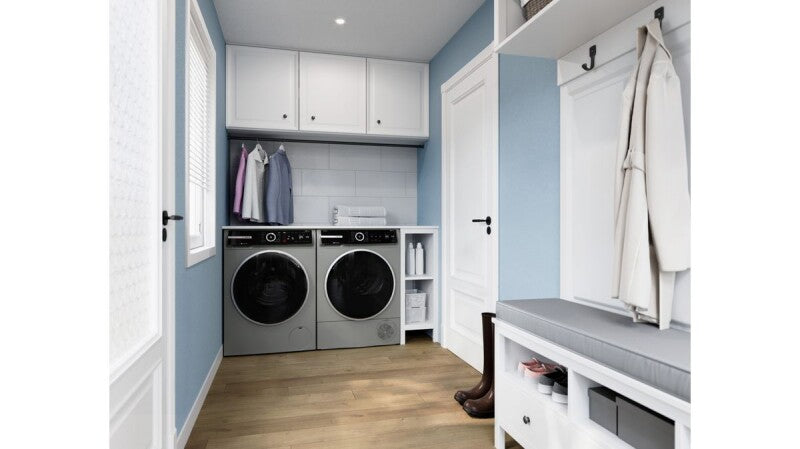 Bosch 800 Series Compact Washer - Pearl Steel (WGB246AXUC)