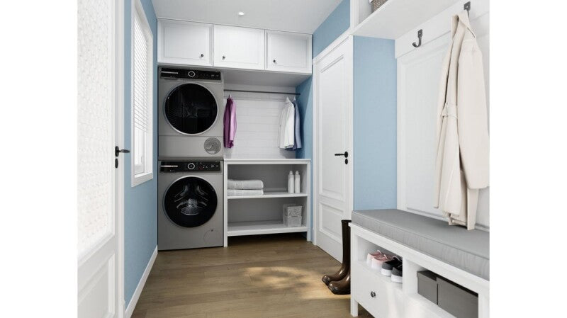 Bosch 800 Series Compact Washer - Pearl Steel (WGB246AXUC)