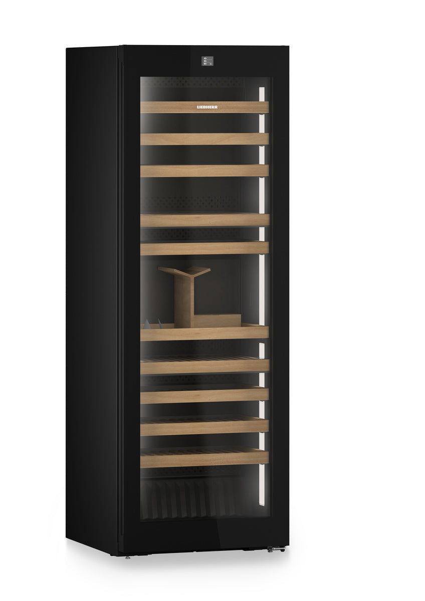 LIEBHERR Freestanding Wine, Right Hinged - Black Glass (WGB7470)