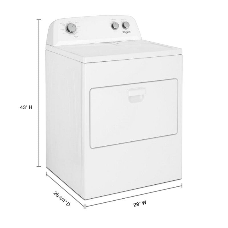 Whirlpool 7.0 cu. ft. Front Load Gas Dryer with AutoDry Drying System - White (WGD4850HW)