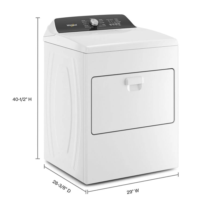 Whirlpool 7.0 Cu. Ft. Top Load Gas Moisture Sensing Dryer - White (WGD5010LW)