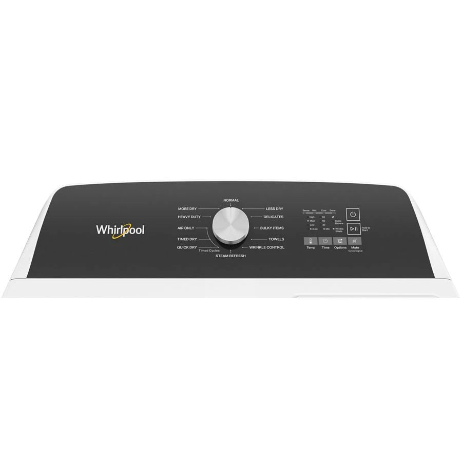 WHIRLPOOL 7.0 Cu. Ft. Top Load Gas Moisture Sensing Dryer with Steam - White (WGD5050LW)