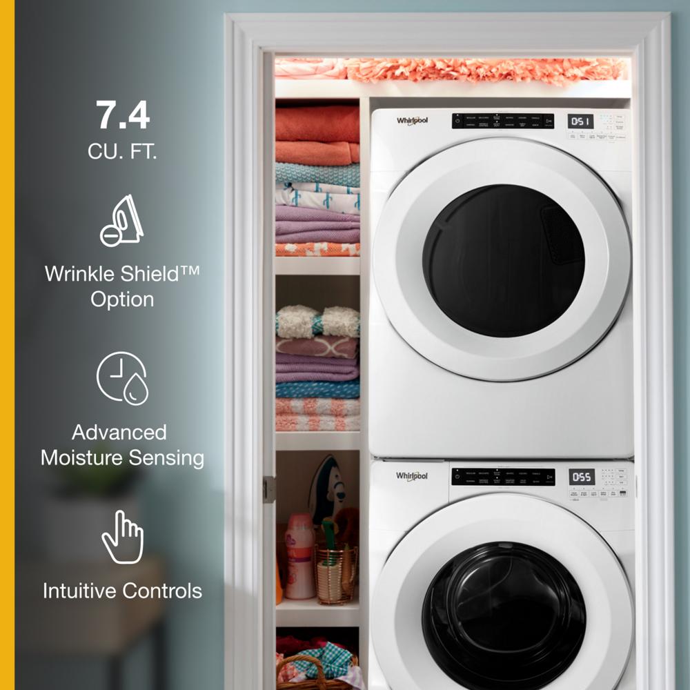 Whirlpool 7.4 cu. ft. Front Load Gas Dryer with Intuitive Touch Controls - White (WGD5620HW)
