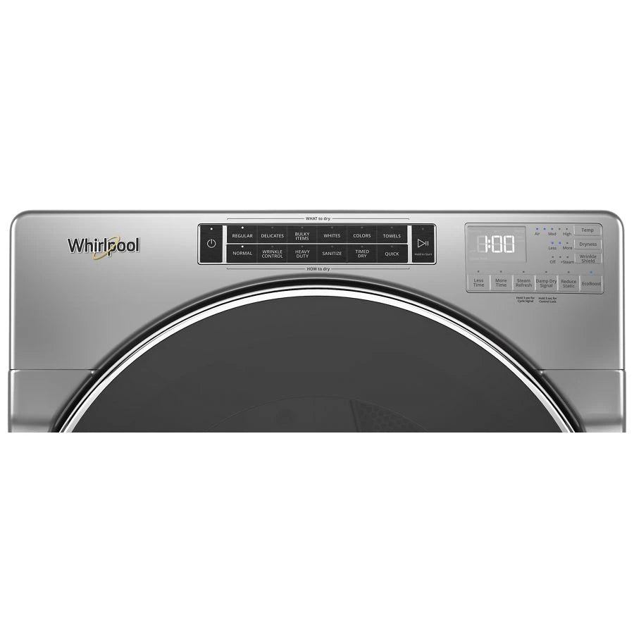 WHIRLPOOL 7.4 cu. ft. Front Load Gas Dryer with Steam Cycles - Chrome Shadow (WGD8620HC)