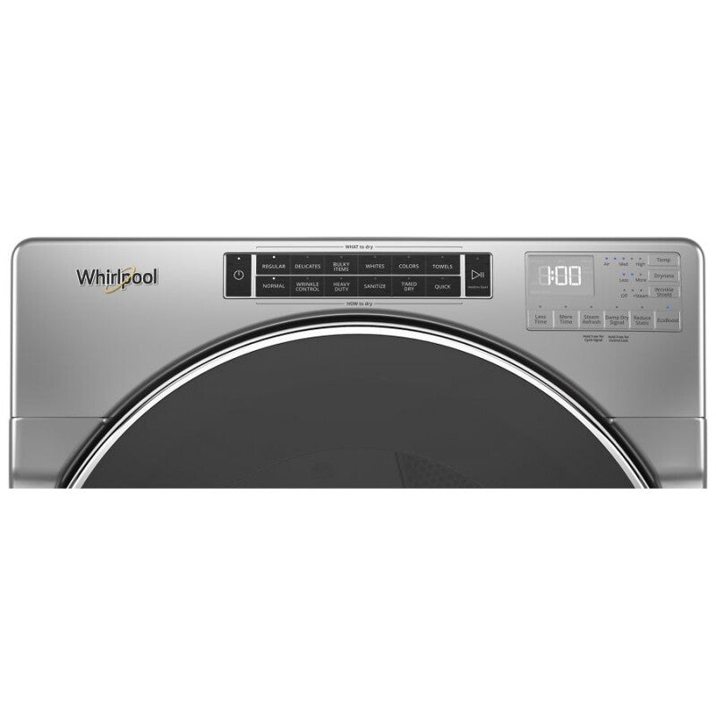 Whirlpool 7.4 cu. ft. Front Load Gas Dryer with Steam Cycles - Chrome Shadow (WGD8620HC)