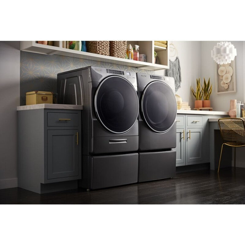 Whirlpool 7.4 cu. ft. Front Load Gas Dryer with Steam Cycles - Chrome Shadow (WGD8620HC)