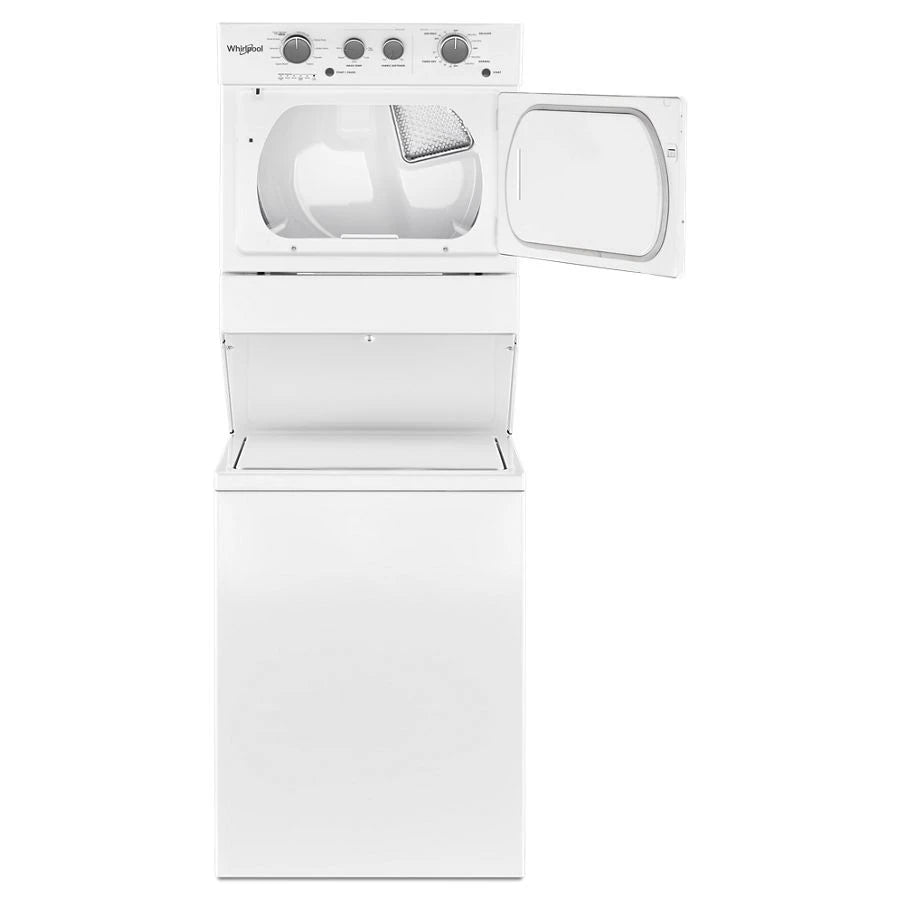 Whirlpool 3.5 cu.ft Gas Stacked Laundry Center 9 Wash cycles and AutoDry™ - White (WGT4027HW)