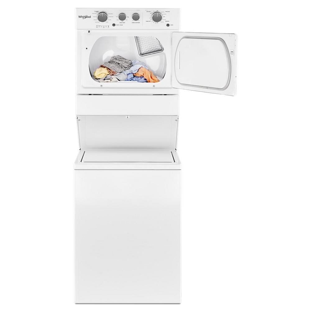 Whirlpool 3.5 cu.ft Gas Stacked Laundry Center 9 Wash cycles and AutoDry - White (WGT4027HW)